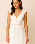 Aven - Women's A-Line Mini Dress with Lace Bell Sleeves for Summer Cocktails 1