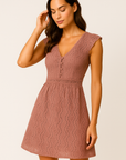 Aven - Women's A-Line Mini Dress with Lace Bell Sleeves for Summer Cocktails 6