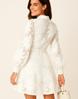 Elegant White Floral Embroidered Lace Mini Dress for Women - Summer Cocktail Dress 2