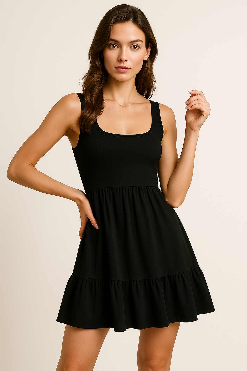 Isla - Women&#39;s Sleeveless Tiered Mini Dress for Effortless Summer Style 6
