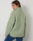 Women's Sage Half Zip Borg Fleece